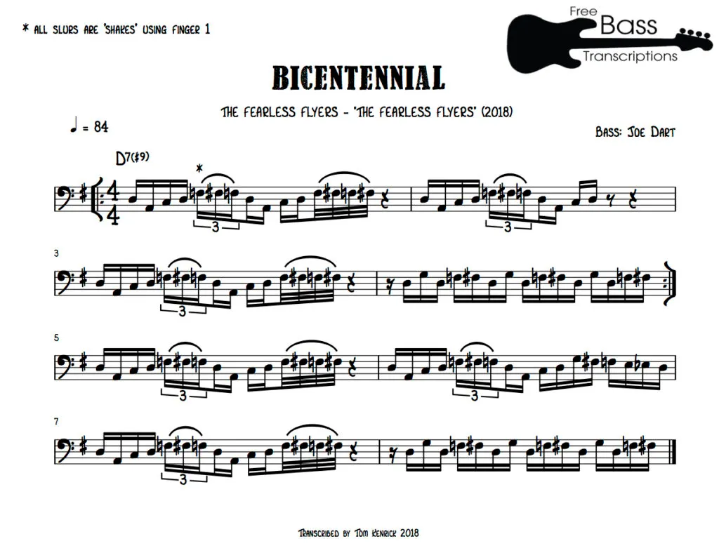 notation for Fearless Flyers – Bicentennial
