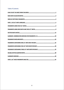 Contents page for Volume 2