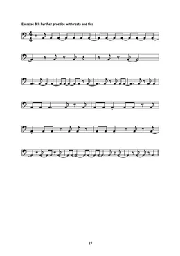 A reading exercise using tied notes