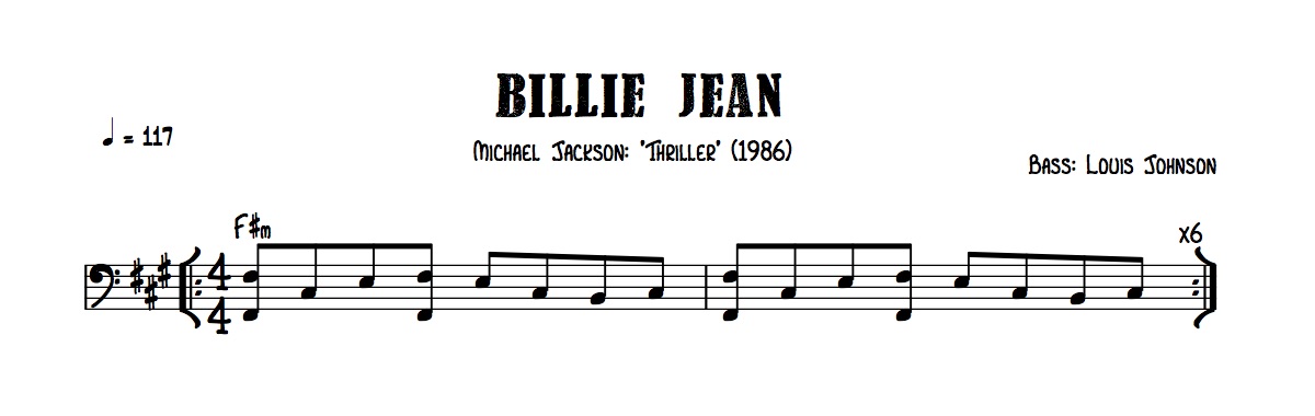 Michael jackson shop billie jean bass