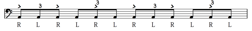 accented 8th note triplets